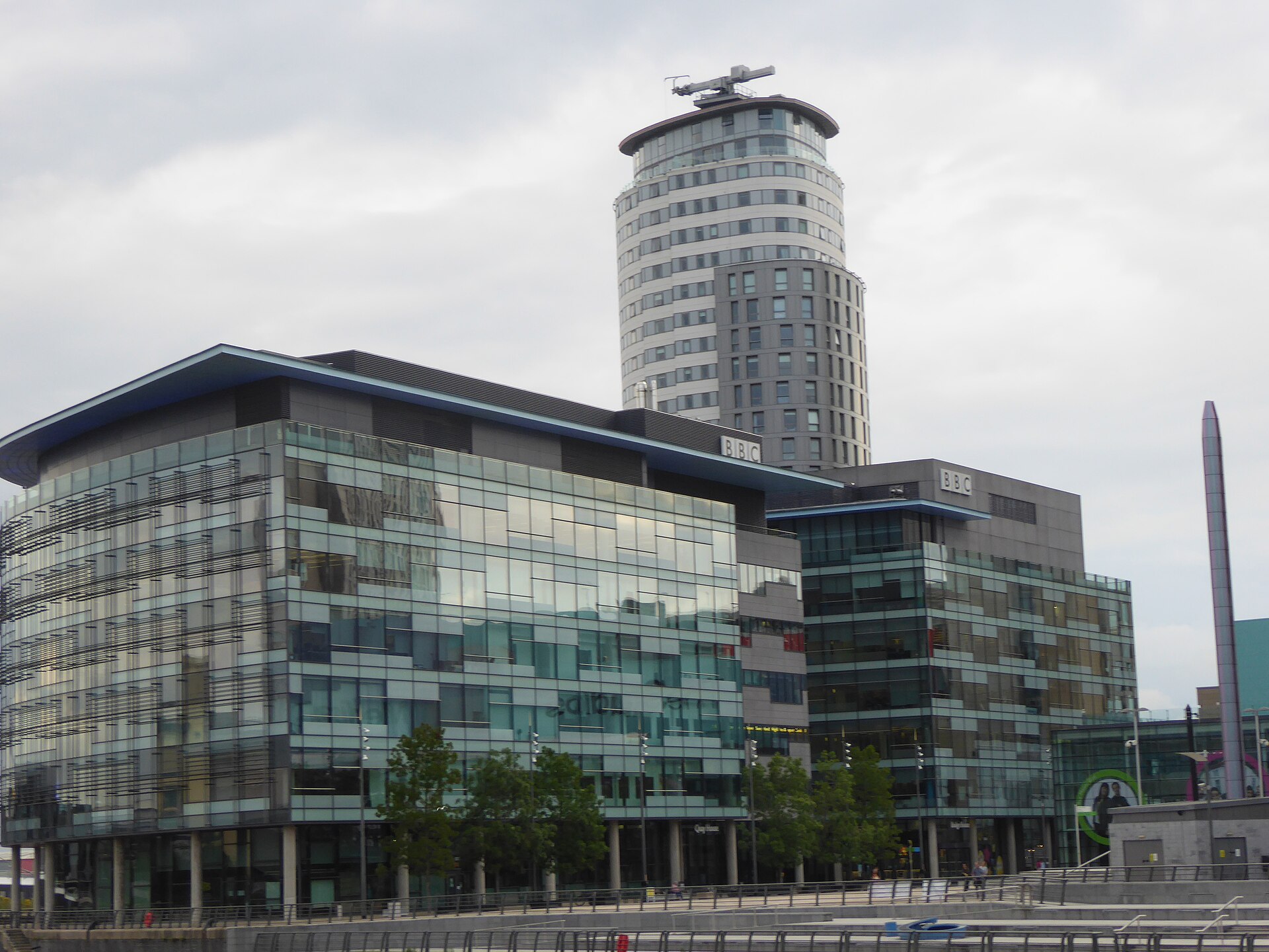 MediaCityUK buildings on the Salford Quays waterfront