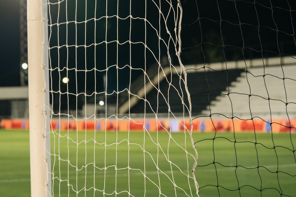 Floodlit football pitch and goal, for match day and event stays