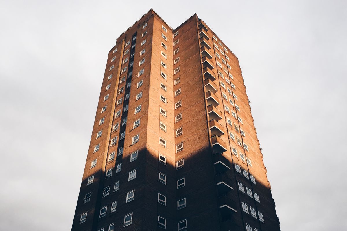 Residential tower of flats representing a landlord property portfolio