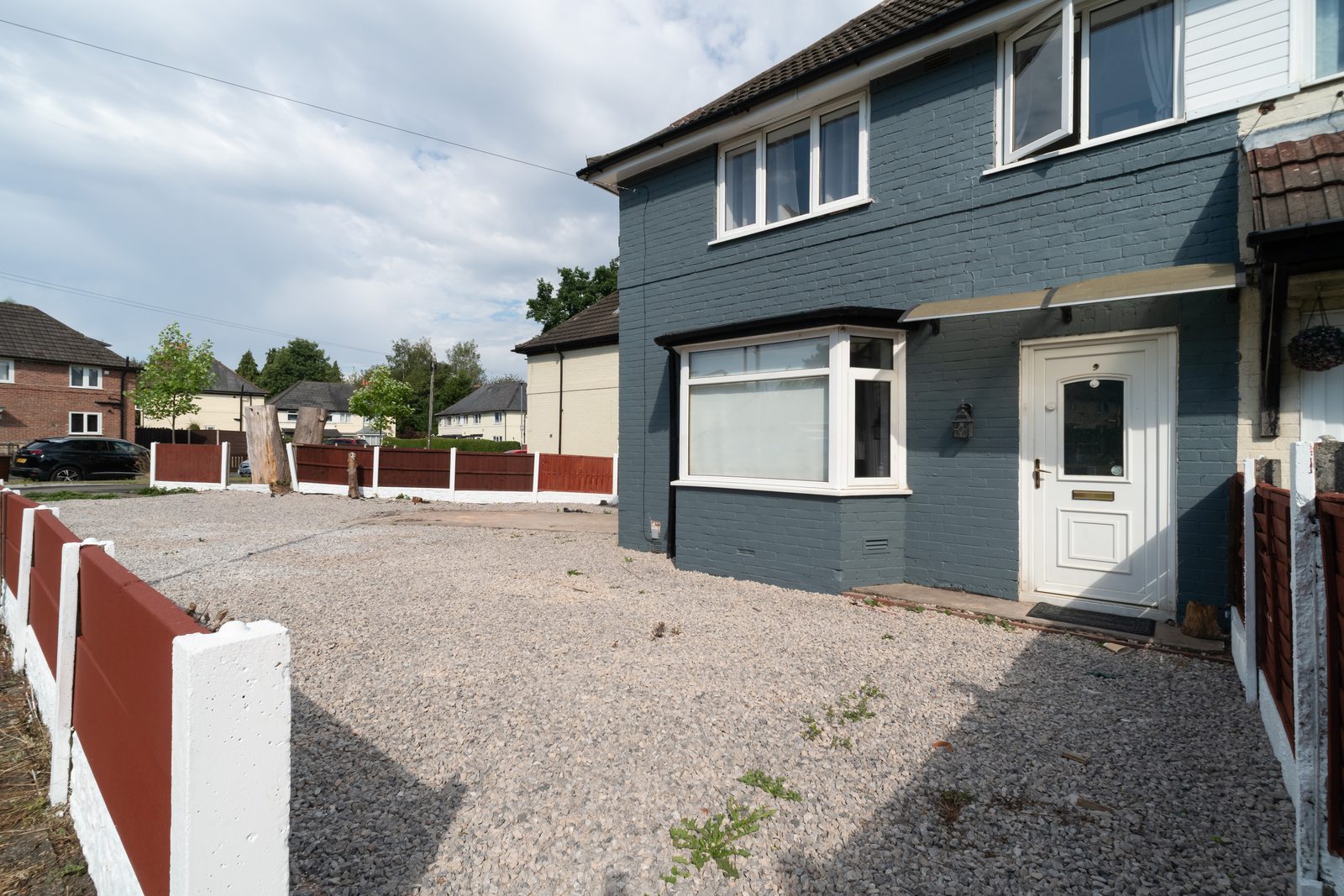 Front of the four-bedroom house, ten minutes from Manchester Airport