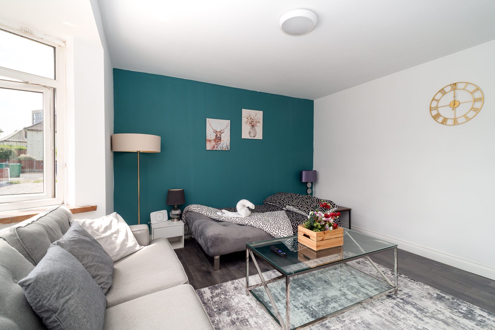 Living room of a four-bedroom contractor house near Manchester Airport