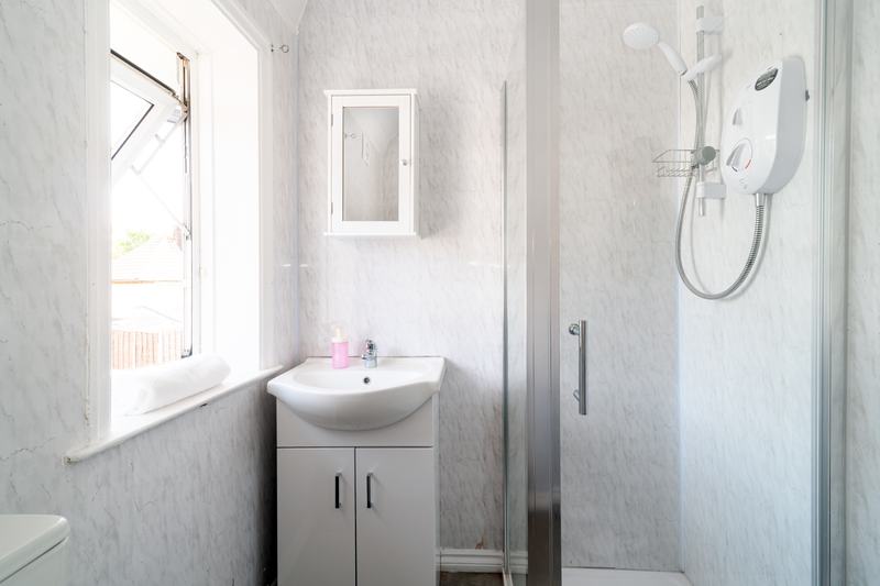 Family bathroom, shower and window