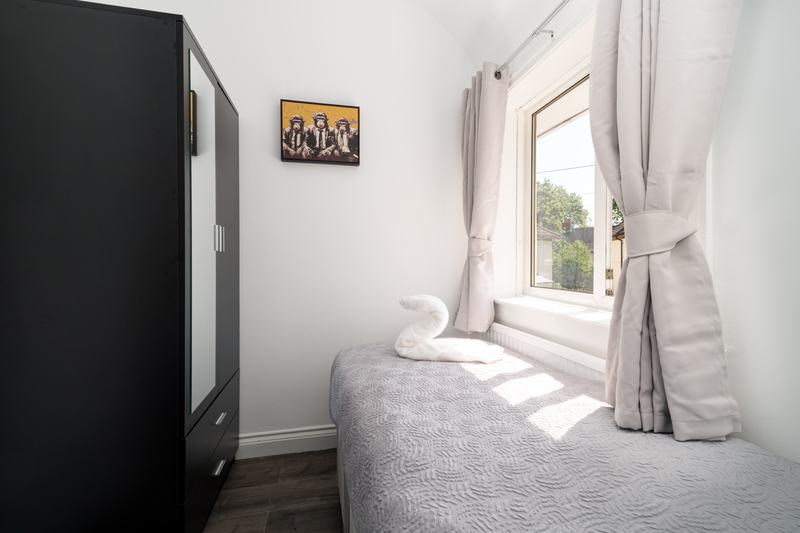 Bedroom 3, single with wardrobe and window