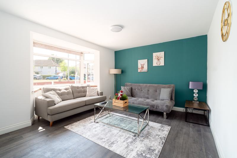 Living room of our South Manchester serviced accommodation
