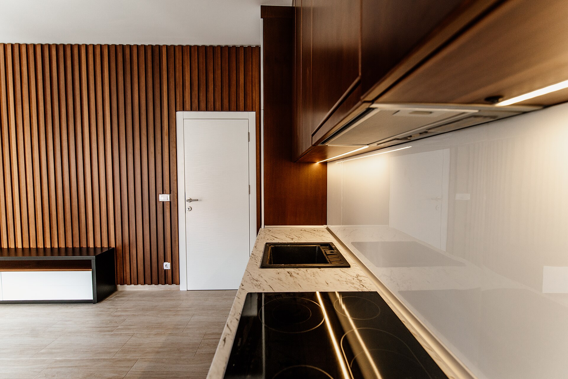 Designer kitchen-diner staged to showroom condition in a Beacon property