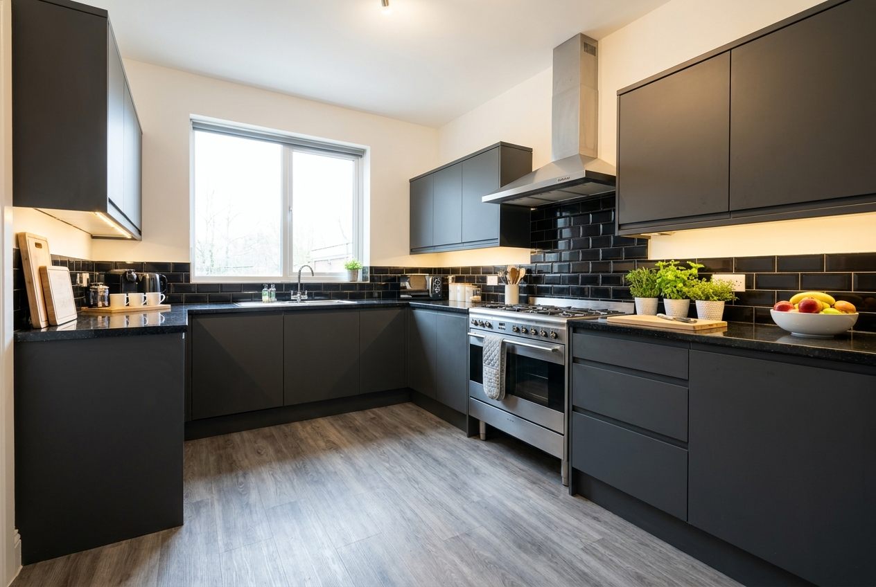 Kitchen at our Wythenshawe house, Sharston